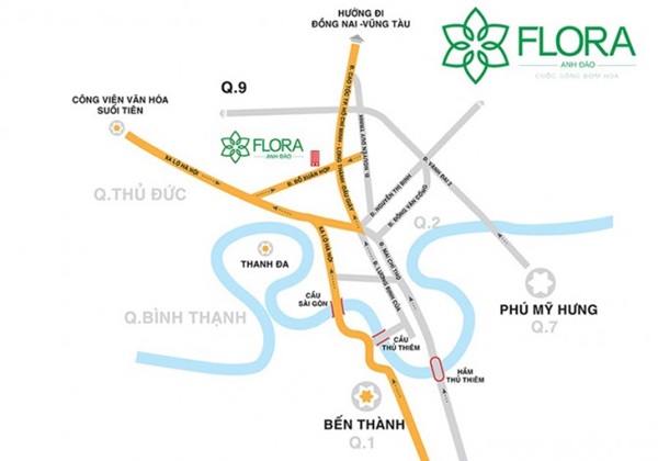 vi tri can ho flora anh dao - Dự án khu căn hộ Flora Anh Đào – Quận 9