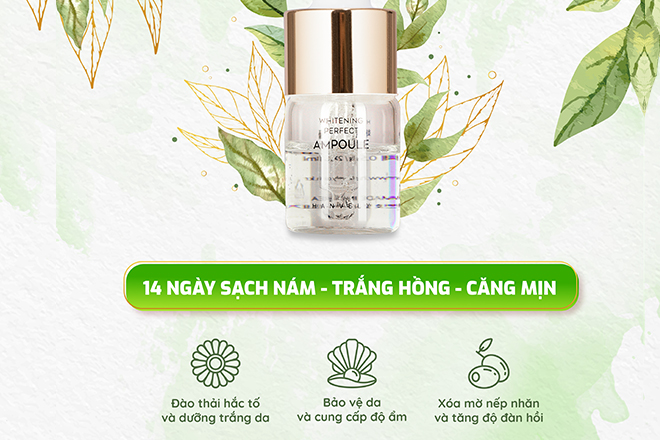 Serum whitening perfect ampoule cua Hanvely - Serum dưỡng trắng chống lão hóa và những điều cần biết trước khi sử dụng